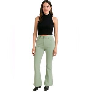Betabrand Pocket Pant Boot Cut Muted Mint Size Petite Small NEW